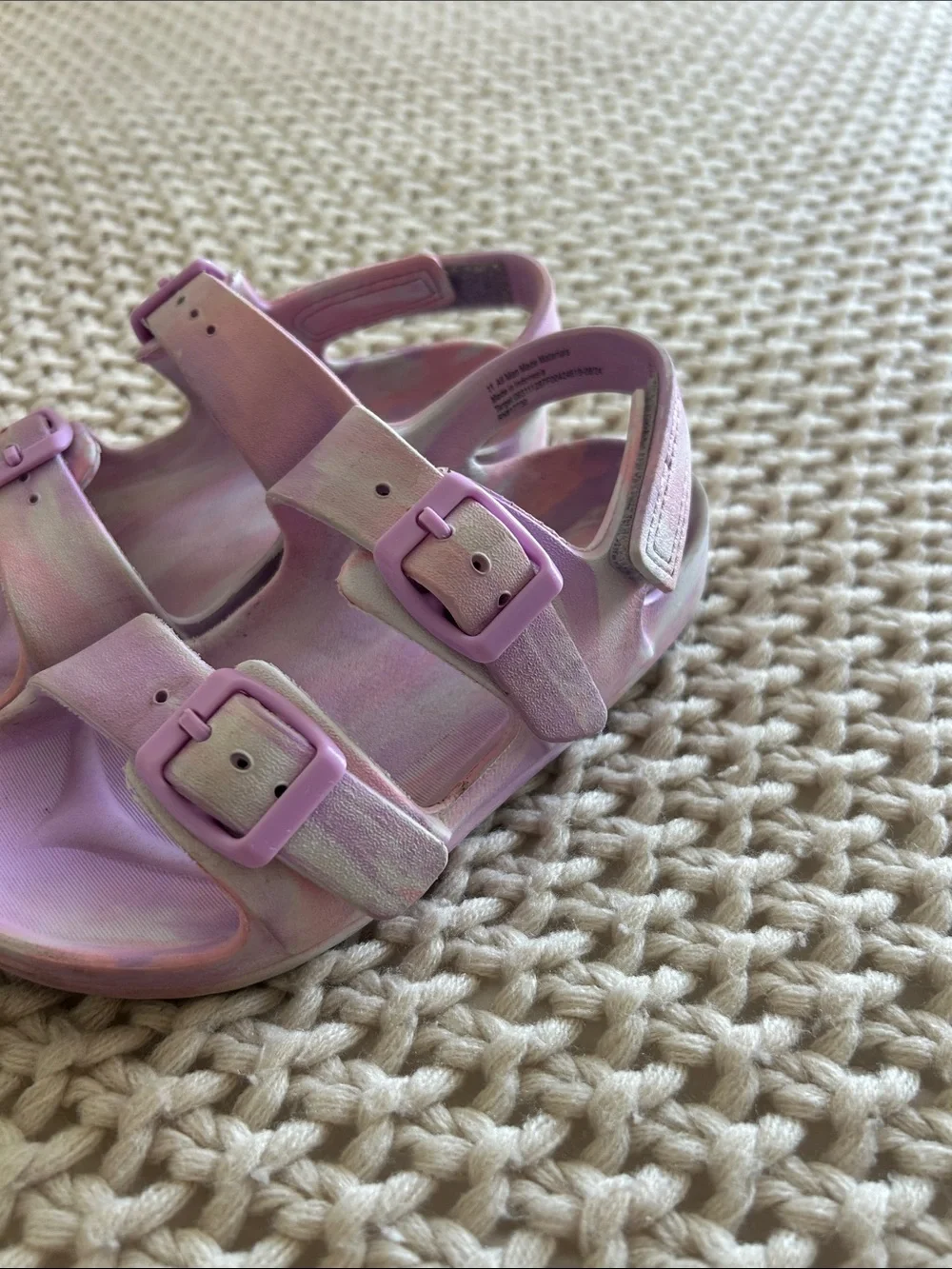Cat & Jack Lilac and pink tie dye print Buckle Sandals